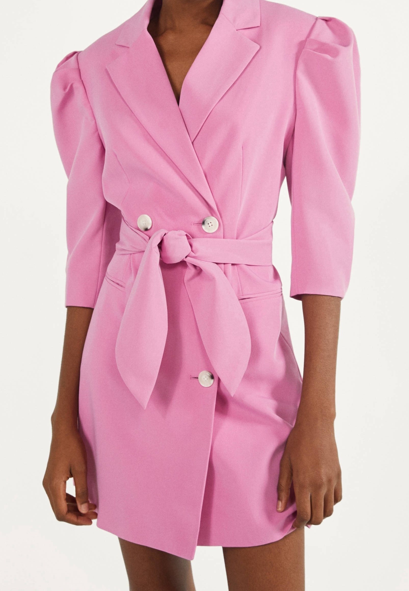 bershka pink blazer dress Bershka Shirt dress - pink - (Pre-owned)