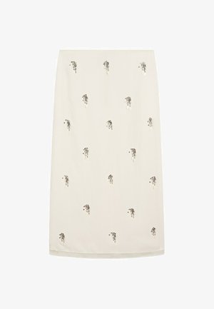 Massimo Dutti, MIDI SKIRT - Jupe longue - white
