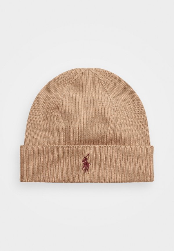 SIGNATURE PONY WOOL BEANIE - Beanie - camel melange