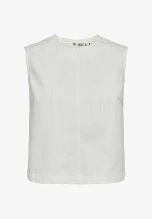 Ivy Copenhagen, IVY-HEAVEN CROSS BACK TOP WASH PINSTRIPE NEEDLE PUNCH - Blúzka - optical white