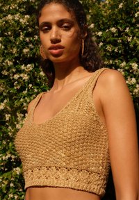 Next STITCH CROPPED - Top - gold