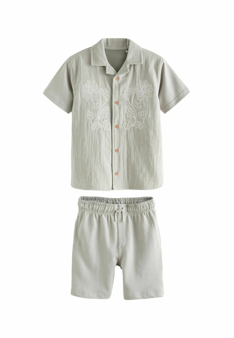 Next SET - REGULAR FIT - Verryttelyhousut - grey embroidered