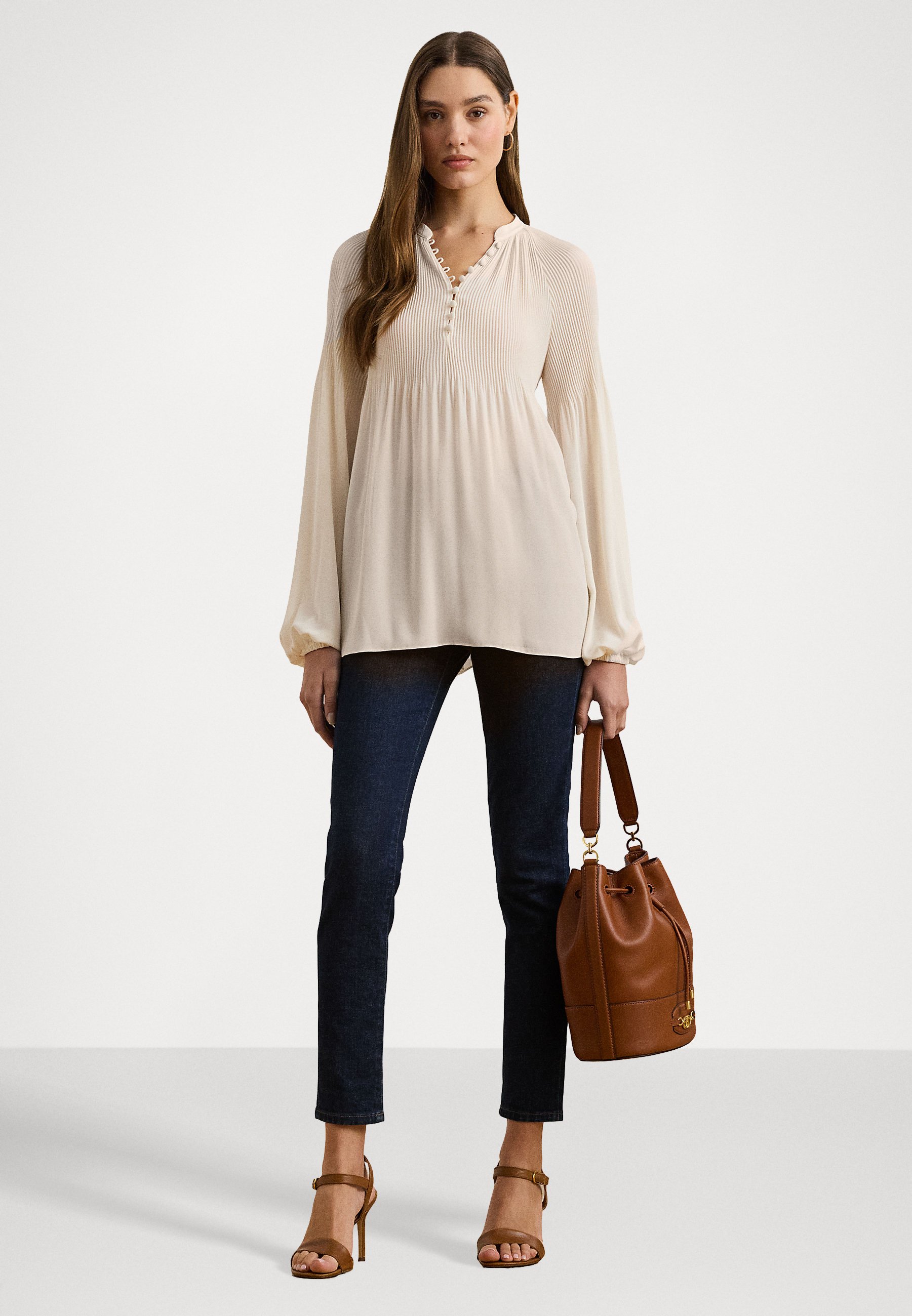 売れ筋商品|||ラルフローレン シャツ レディース トップス PLEATED ETTE BLOUSE - Blouse - mascarpone cream Lauren Ralph Lauren PLEATED GEORGETTE BLOUSE - Blouse