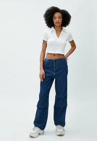 Koton SHORT SLEEVE TISSUED  - T-shirts basic - white