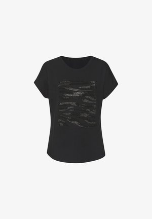 LASCANA Tričko s potlačou - schwarz silber