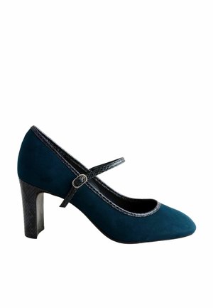 REGULAR FIT - FOREVER COMFORT ROUND TOE MARY JANE BLOCK COURT - Classic heels - mottled blue