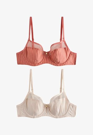 Next, 2 PACK - Underwired bra - coral ecru