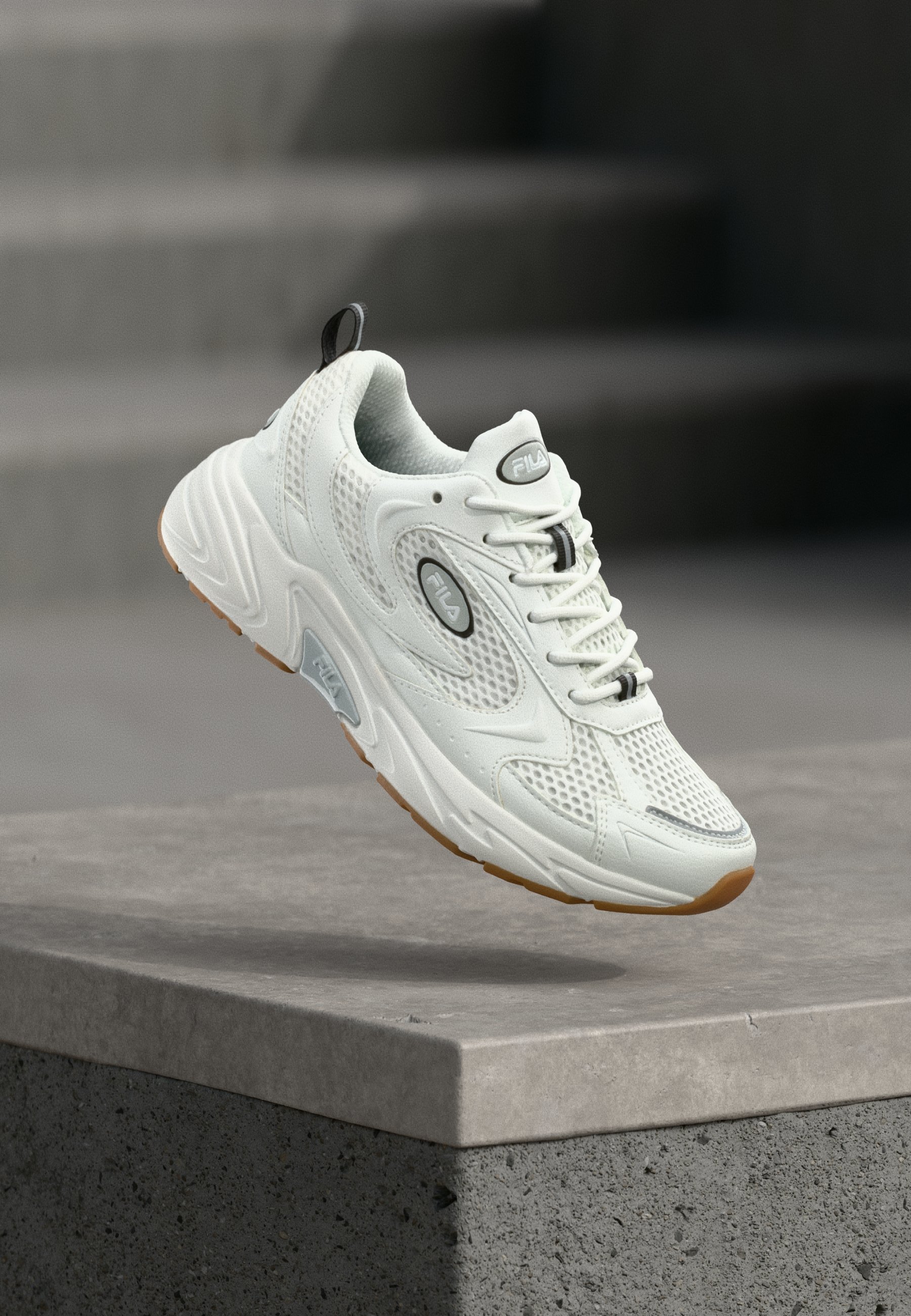 nike tekno white and cream