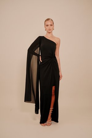 WAL G. ANNABELLA MESH SLEEVE MAXI - Koktajl obleka/za zabavo - black