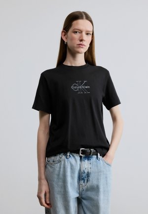 MONOLOGO TEE - T-shirt imprimé - black