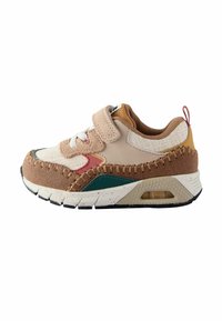 Next BUBBLE - Lær-at-gå-sko - brown green colourblock