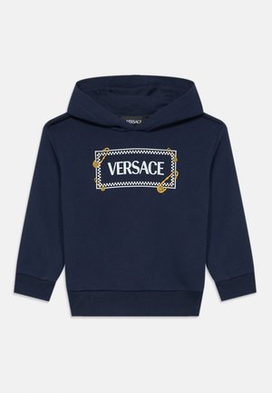 Versace VINTAGE LOGO PINNED KIDS PRINT UNISEX - Jersey con capucha - navy/ivory gold-coloured