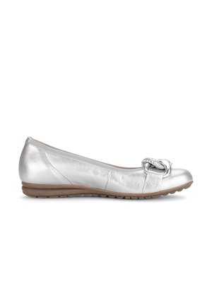 SPORTLICHE BALLERINA - Ballerines - silber uni obl