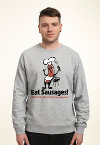 Henry Tiger EAT SAUSAGES - Sudadera - heather grey