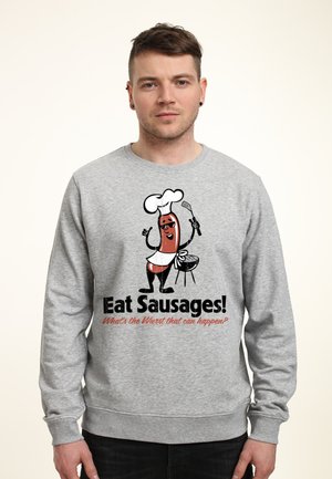Henry Tiger EAT SAUSAGES - Sudadera - heather grey