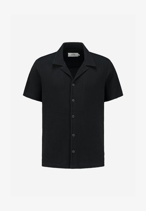 The Sunshine Brand, DEAN WAFFLE STRUCTURE - Camicia - black