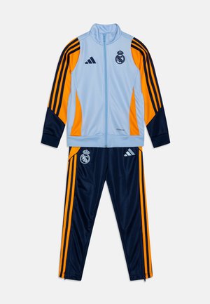 REAL MADRID 24/25 TRACK SUIT YOUTH UNISEX SET - Klubové oblečenie - glow blue/crew orange/team navy blue