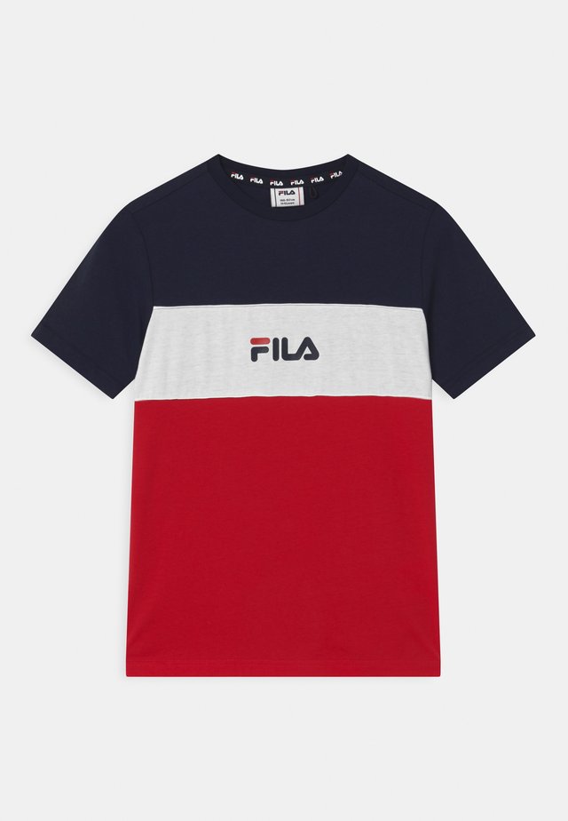 MIKA BASIC - Printtipaita - true red/black iris/bright white