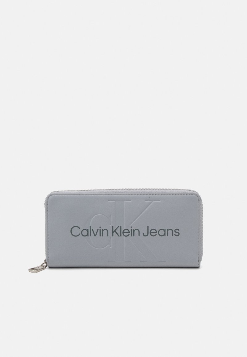 Calvin Klein Jeans SCULPTED ZIP AROUND MONO - Peňaženka - quarry
