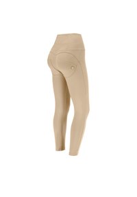Freddy PUSH UP SUPERSKINNY VITA ALTA CON ZIP - Leggings - beige