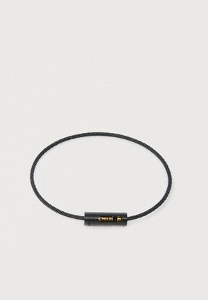 PUNCHED CABLE RACELET - Apyrankė - black/yellow gold-colored