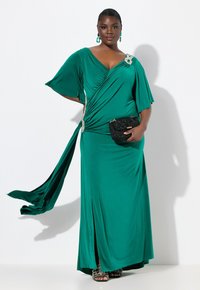 Ulla Popken DRAPED SILHOUETTE EVENING - Galajurk - moss green
