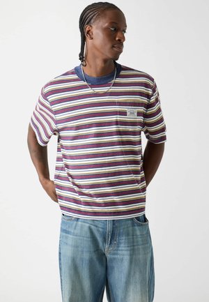 GESTREIFTES, BAUCHFREIES - T-Shirt print - schwarz multicolor