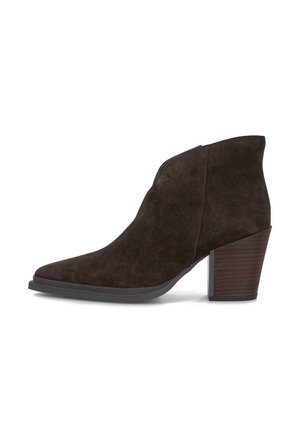 Botines de tacón - marrón jaspeado