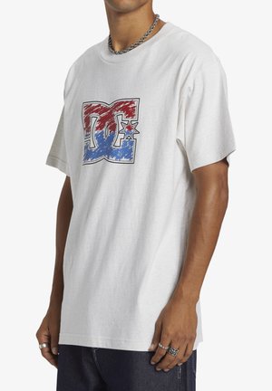 DC Shoes STAR INLINE - T-shirt imprimé - snow heather