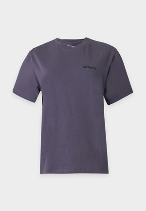Carhartt WIP, SCRIPT - T-shirts basic - shady purple/dark navy