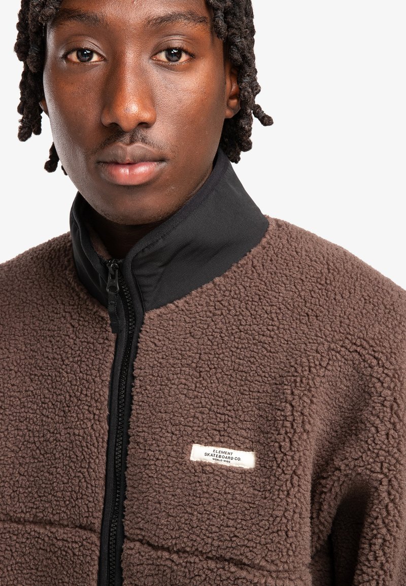 Leone Giacca Uomo In Sherpa Con Bottoni Shades - Giacche Uomo Marrone