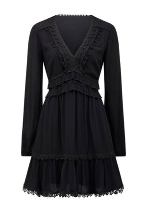 Forever New ELSA TRIM HIGH LOW MINI - Cocktail dress / Party dress - black