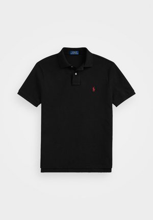 CUSTOM SLIM FIT MESH POLO SHIRT - Piké - black