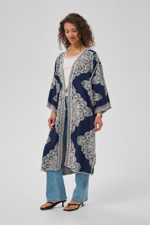 Cream CREAM CRTYLA KIMONO - Veste légère - navy with embroidery