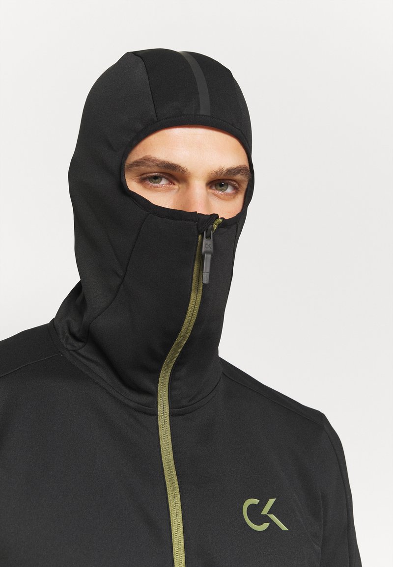 Calvin Klein Performance BALACLAVA HOODIE - Hoodie - black/capulet  olive/black - Zalando.de