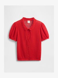 GAP GAP X DOEN BUTTON THROUGH COLLAR - Cardigan - red light/light red ...