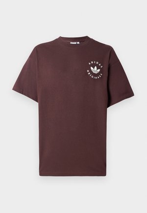 CURVED TEE UNISEX - Nyomott mintás póló - shadow brown