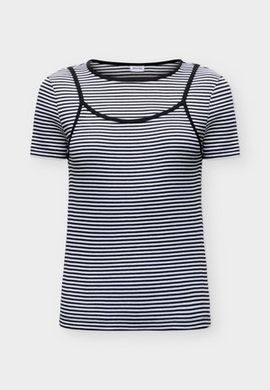 Noisy May, NMJUDE DOUBLE LAYER  - T-shirt print - black/bright white