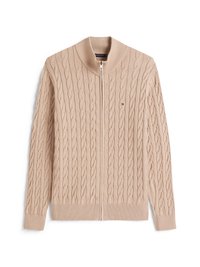 CLASSIC CABLE ZIP THROUGH - Kardigán - coastal taupe