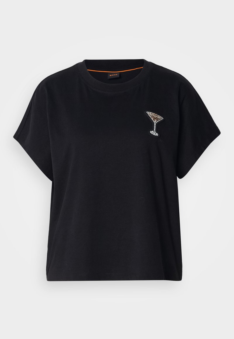 Boss T-shirt print zwart