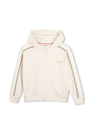 HOODED JOGGER - Zip-up sweatshirt - natural