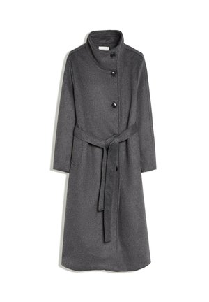 Bershka, LONG FUNNEL NECK WITH BELT - COAT - Manteau classique - blue-grey