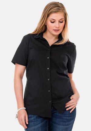 Sheego, Hemdbluse - black