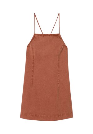 Promod, ROBE COURTE EN JEAN - Robe en jean - terre de sienne