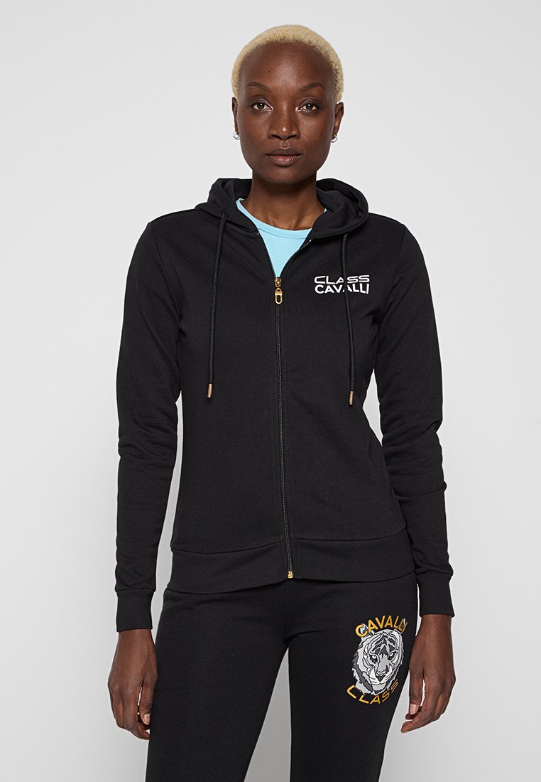 Cavalli Class Sweater met rits zwart