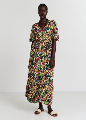 KIMONO CON BALZA - Maxi dress - var bianco panna