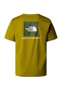 The North Face M SS BOX NSE TEE - Camiseta estampada - deep dijon woodland gre