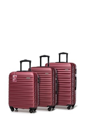 LUGGAGE SET WITH TAG FROM ABS - Kofferset - dark red