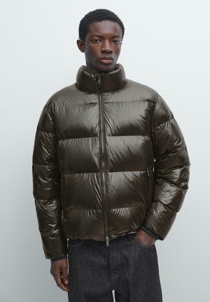 PUFFER - Giacca di pelle - khaki