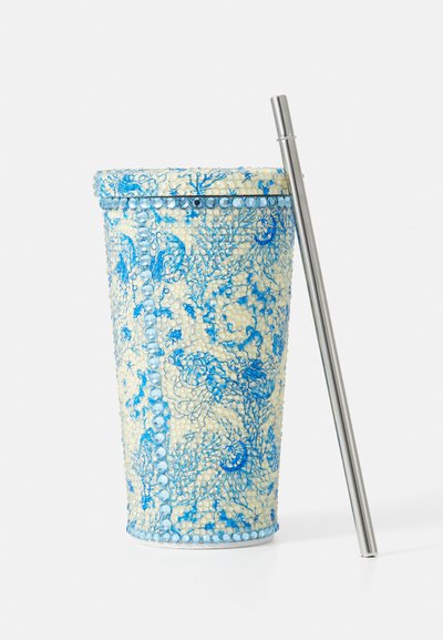 Versace DECORATIVE ITEMS UNDERWATER BAROCCO BICOLOR ALLOVER - Thermal flask - eggshell/blue